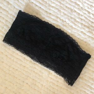 VS Pink Black Lace Bandeau